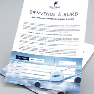 Simulateur de vol Full Flight à Paris - Boarding Pass